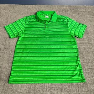Under Armour Bright Green Striped Polo Shirt